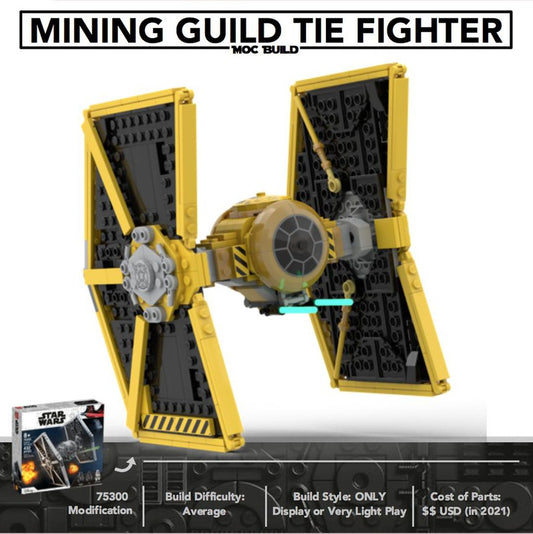 Mining Guild TlE Fighter (MOD Of 75347 & 75300) TIE