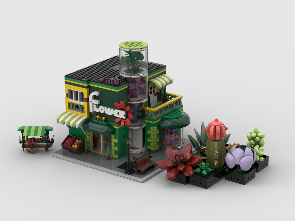 MOC-120513-1: Modular Flower Store + Display For Set 10309