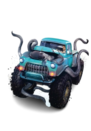 Monster Cars Pickup Truck – With Creature Under The Hood - 8-Stud