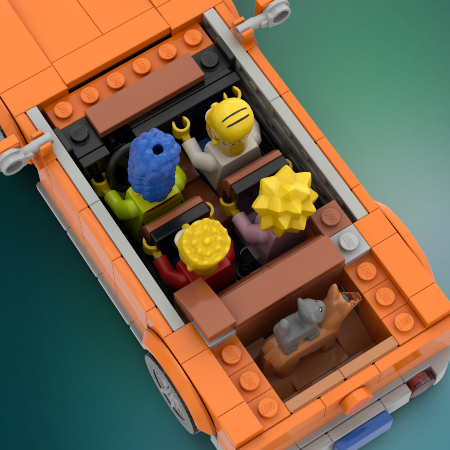 Simpsons March Car - 8-Stud Wide