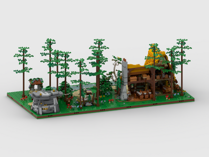 Enchanted Forest + Display For Set 43242 Snow White And The Seven Dwarfs' Cottage