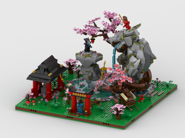 Display For Set 71819 - Dragon Stone Shrine