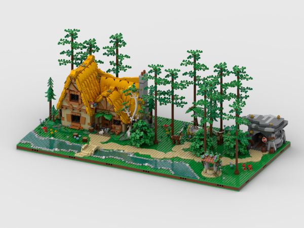 Enchanted Forest + Display For Set 43242 Snow White And The Seven Dwarfs' Cottage