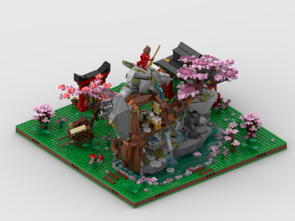 Display For Set 71819 - Dragon Stone Shrine