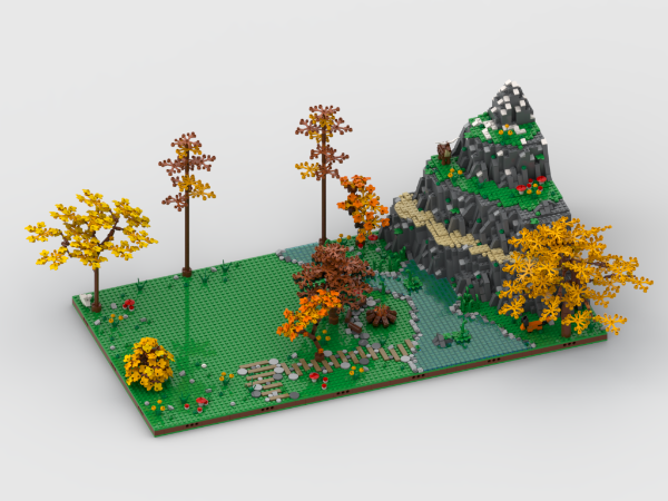 MOC-175981-1: Nature Diorama + Display For Set 21338 A-Frame Cabin