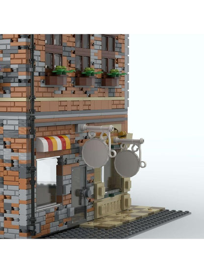 Corner Modular Building With Rooftop Restaurant