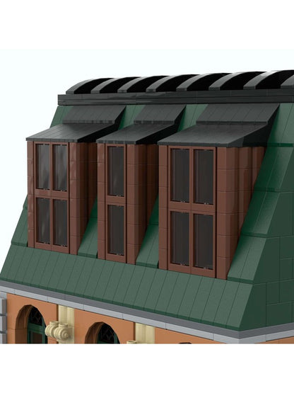 Corner Modular Building With Rooftop Restaurant
