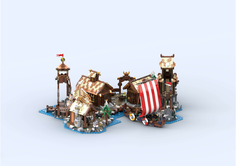 Viking Longship (Fitting To 21343)