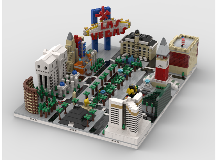 Mini Modular City Las Vegas | Build From 11 MOCs