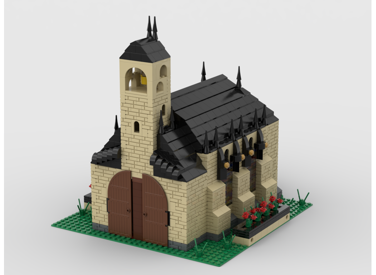 Modular Church With Cemetery | Build From 4 MOCs