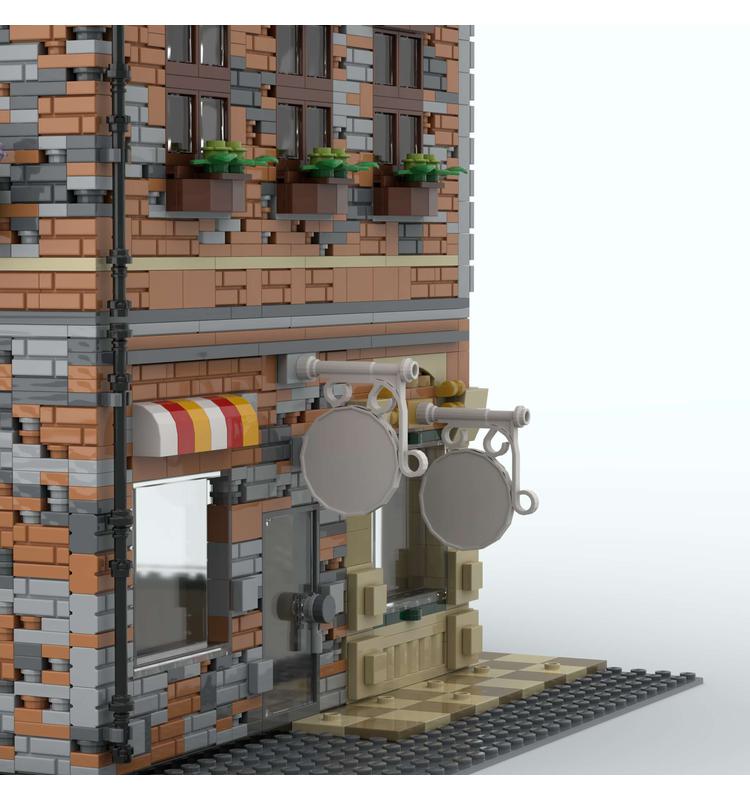 Corner Modular Building With Rooftop Restaurant