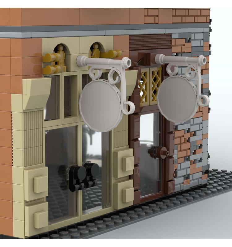 Corner Modular Building With Rooftop Restaurant