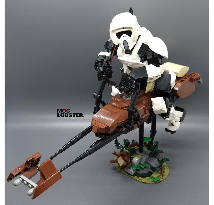 Scout Trooper And 74-Z Bike