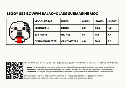 USS Bowfin (SS-287) Balao-Class Submarine