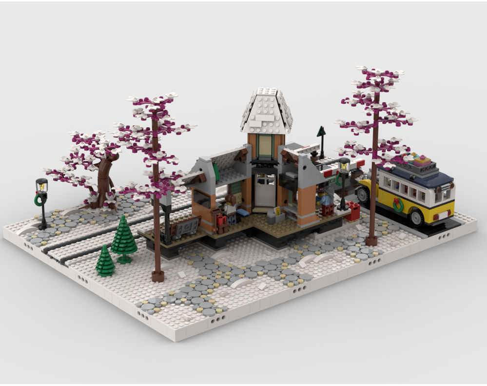 Winter Village - Display For Set 10259 - Winter Village Station
