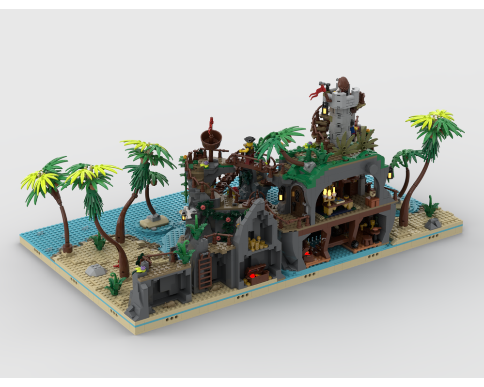 Pirates Diorama - Display For Set 910038-1 - Ominous Isle