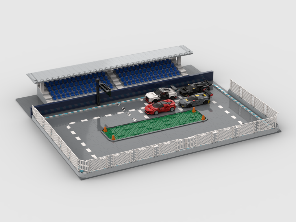 Modular Car Racing Stadium + Display For 4 Speed Champions Models