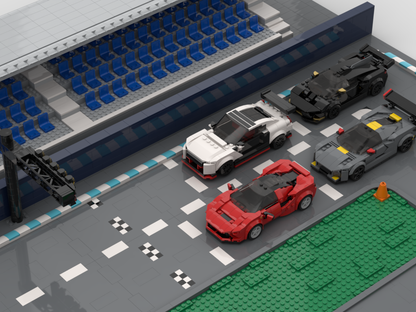 Modular Car Racing Stadium + Display For 4 Speed Champions Models