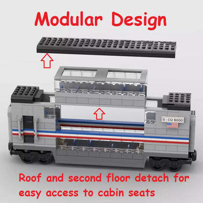 Double Decker Commuter Train Car