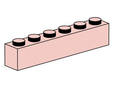 1 x 6 Sand Red Bricks