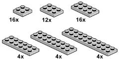 Light Gray Plates 2 x n