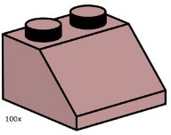 2 x 2 Sand Red Roof Tiles