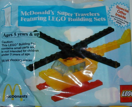McDonald's Super Travelers #1 Helicopter polybag