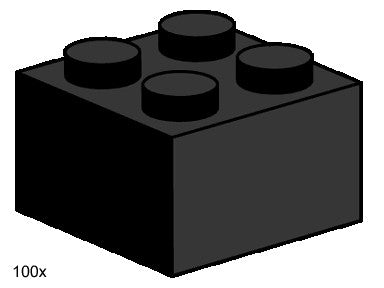 2 x 2 Black Bricks