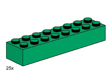 2 x 8 Dark Green Bricks
