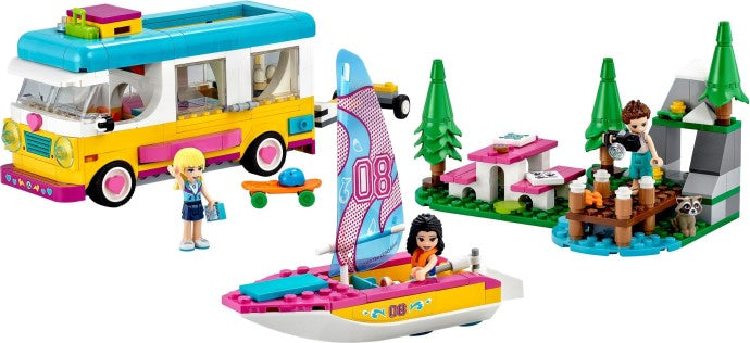 Forest Camper Van and Sailboat