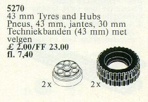 Tires (43mm) with Hubs
