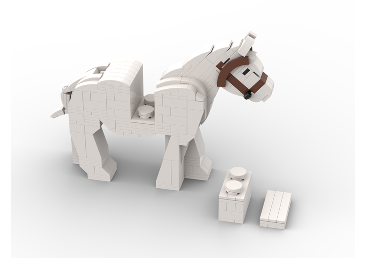 MOC-77927-1: Scaled Lego Horse