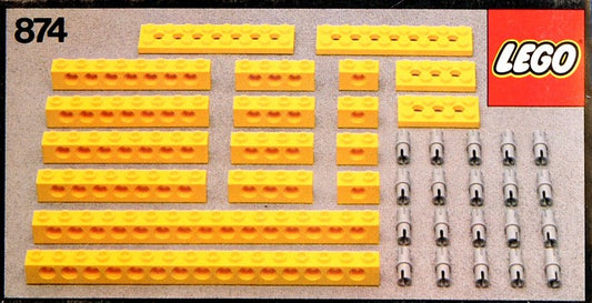 Yellow Beams with Connector Pegs