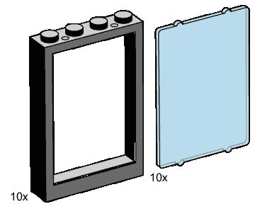 1 x 4 x 5 Black Window Frames