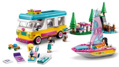 Forest Camper Van and Sailboat
