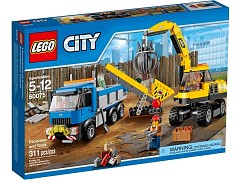 Excavator and Truck