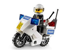 Police Motorcycle - Black/Green Sticker Version